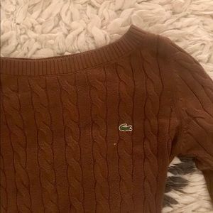 Lacoste Cableknit Boatneck Sweater